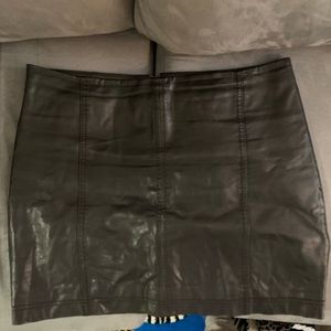 Free People fake leather skirt